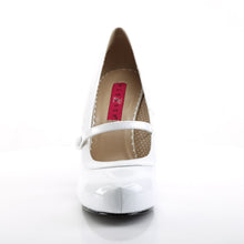 Load image into Gallery viewer, PINUP-01 Pink Label 4.5&quot; Heel White Patent Platform Shoes