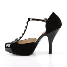 Load image into Gallery viewer, PINUP-02 Pink Label 4.5 Inch Heel Black Suede Platform Shoes