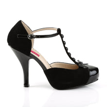 Load image into Gallery viewer, PINUP-02 Pink Label 4.5 Inch Heel Black Suede Platform Shoes