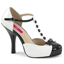 Load image into Gallery viewer, PINUP-02 Pink Label 4.5&quot; Heel Black and White Platform Shoes