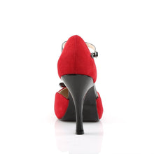 Load image into Gallery viewer, PINUP-02 Pleaser Pink Label 4.5 Inch Heel Red Platform Shoes