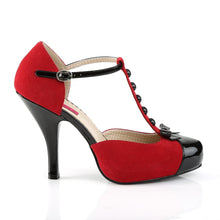 Load image into Gallery viewer, PINUP-02 Pleaser Pink Label 4.5 Inch Heel Red Platform Shoes