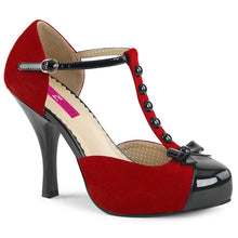 Load image into Gallery viewer, PINUP-02 Pleaser Pink Label 4.5 Inch Heel Red Platform Shoes