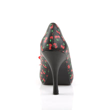 Load image into Gallery viewer, PINUP-05 Pink Label 4.5&quot; Heel Black-Red Cherry Platform Shoe