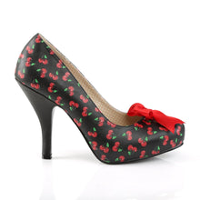 Load image into Gallery viewer, PINUP-05 Pink Label 4.5&quot; Heel Black-Red Cherry Platform Shoe