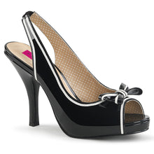 Load image into Gallery viewer, PINUP-10 Pink Label 4.5&quot; Heel Black and White Platform Shoes