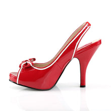 Load image into Gallery viewer, PINUP-10 Pleaser Pink Label 4.5 Inch Heel Red Platform Shoes