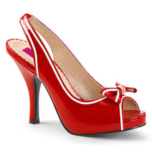 Load image into Gallery viewer, PINUP-10 Pleaser Pink Label 4.5 Inch Heel Red Platform Shoes