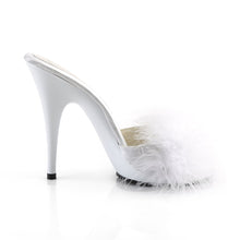 Load image into Gallery viewer, POISE-501F Fabulicious 5 Inch Heel White Satin Fur Sexy Shoe