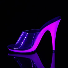 Load image into Gallery viewer, POISE-501UV Fetish 5 Inch Heel Clear &amp; Neon Purple Sexy Shoe