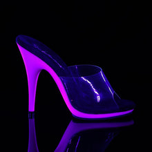 Load image into Gallery viewer, POISE-501UV Fetish 5 Inch Heel Clear &amp; Neon Purple Sexy Shoe