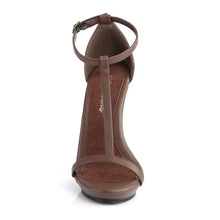 Load image into Gallery viewer, POISE-526 Fabulicious 5 Inch Heel Brown Pu Sexy Shoes