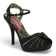 Load image into Gallery viewer, PREEN-16 Bordello Burlesque 5&quot; Heel Black Satin Sexy Shoes