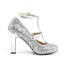 Load image into Gallery viewer, QUEEN-01 Pink Label 4&quot; Heel Silver Glitter Fetish Footwear