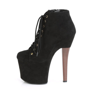 RADIANT-1005 Pleaser 7 Inch Heel Black Pole Dancer Platforms