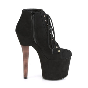 RADIANT-1005 Pleaser 7 Inch Heel Black Pole Dancer Platforms