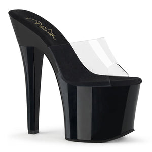 RADIANT-701 7" Heel Clear and Black Pole Dancing Platforms