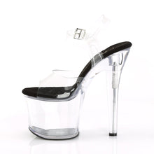 Load image into Gallery viewer, RADIANT-708 7&quot; Heel Clear and Black Pole Dancing Platforms