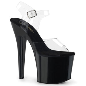 RADIANT-708 7" Heel Clear and Black Pole Dancing Platforms