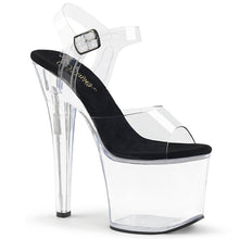 Load image into Gallery viewer, RADIANT-708 7&quot; Heel Clear and Black Pole Dancing Platforms