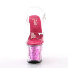 Load image into Gallery viewer, RADIANT-708BHG 7&quot; Heel Clear Fuchsia Hologram Strippers Shoe