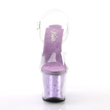 Load image into Gallery viewer, RADIANT-708BHG Pleaser 7&quot; Heel Clear Purple Strippers Shoes