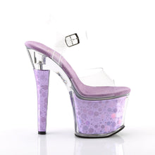 Load image into Gallery viewer, RADIANT-708BHG Pleaser 7&quot; Heel Clear Purple Strippers Shoes