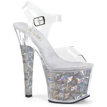 Load image into Gallery viewer, RADIANT-708HHG Pleaser 7&quot; Heel Clear Silver Strippers Shoes