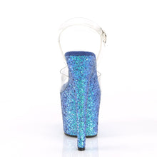 Load image into Gallery viewer, RADIANT-708LG 7&quot; Heel Transparent Blue Glitter Sexy Shoes