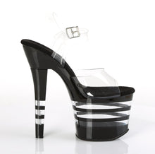 Load image into Gallery viewer, RADIANT-708LN 7&quot; Heel Clear and Black Pole Dancing Platforms