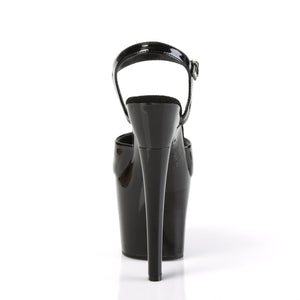 RADIANT-709 7" Heel Black Patent Pole Dancing Platforms