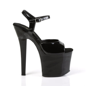 RADIANT-709 7" Heel Black Patent Pole Dancing Platforms