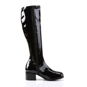 RETRO-300 Funtasma 2" Heel Black Stretch Patent Women Boots