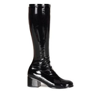 RETRO-300 Funtasma 2" Heel Black Stretch Patent Women Boots