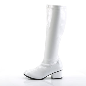 RETRO-300 Funtasma 2 Inch Heel White Patent Women's Boots