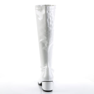 RETRO-300 Funtasma 2 Inch Heel White Patent Women's Boots