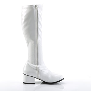 RETRO-300 Funtasma 2 Inch Heel White Patent Women's Boots