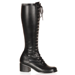 RETRO-302 Funtasma 2" Heel Black Stretch Matt Women's Boots