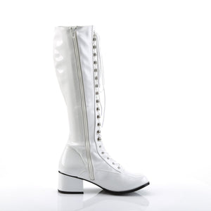 RETRO-302 Funtasma 2 Inch Heel White Patent Women's Boots