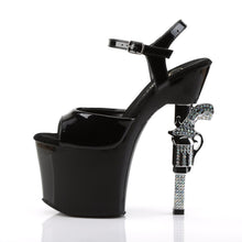 Load image into Gallery viewer, REVOLVER-709 Pleaser 7&quot; Heel Black Pole Dancing Platforms