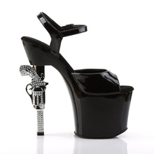 Load image into Gallery viewer, REVOLVER-709 Pleaser 7&quot; Heel Black Pole Dancing Platforms