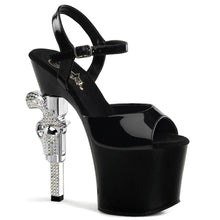 Load image into Gallery viewer, REVOLVER-709 Pleaser 7&quot; Heel Black Pole Dancing Platforms