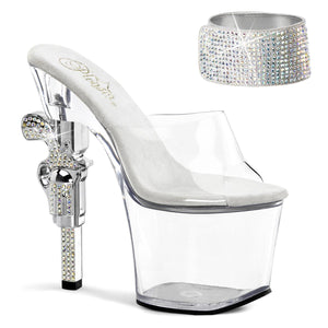 REVOLVER-712 Pleaser 7" Heel Clear Pole Dancing Platforms