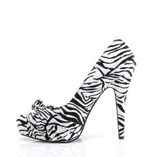 Load image into Gallery viewer, SAFARI-06 Pin Up Couture Black White Zebra Print Platforms