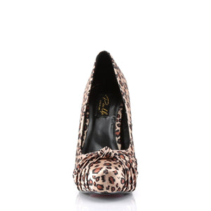 SAFARI-06 Sexy 5" Tan Leopard Print Retro Glamour Platforms