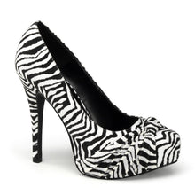 Load image into Gallery viewer, SAFARI-06 Pin Up Couture Black White Zebra Print Platforms