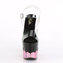 Load image into Gallery viewer, SCALLOP-708-2HGM 7&quot; Heel Clear Black Baby Pink Sexy Shoes