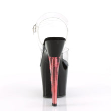 Load image into Gallery viewer, SCALLOP-708 Pleaser 7&quot; Heel Clear Black Red Tint Sexy Shoes