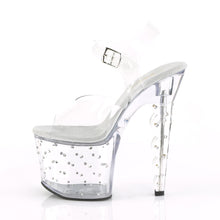 Load image into Gallery viewer, SCALLOP-708SD Pleaser 7&quot; Heel Clear Pole Dancing Platforms