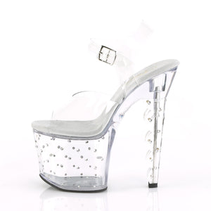 SCALLOP-708SD Pleaser 7" Heel Clear Pole Dancing Platforms